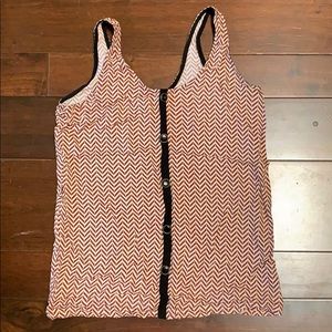 Audrey 3+1 chevron printed tank